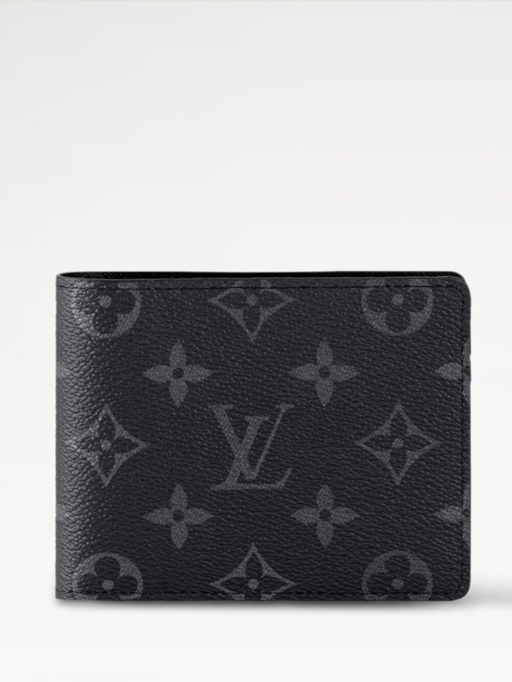 Men's Louis Vuitton Multiple Wallet Black Grey Monogram Eclipse Canvas Leather